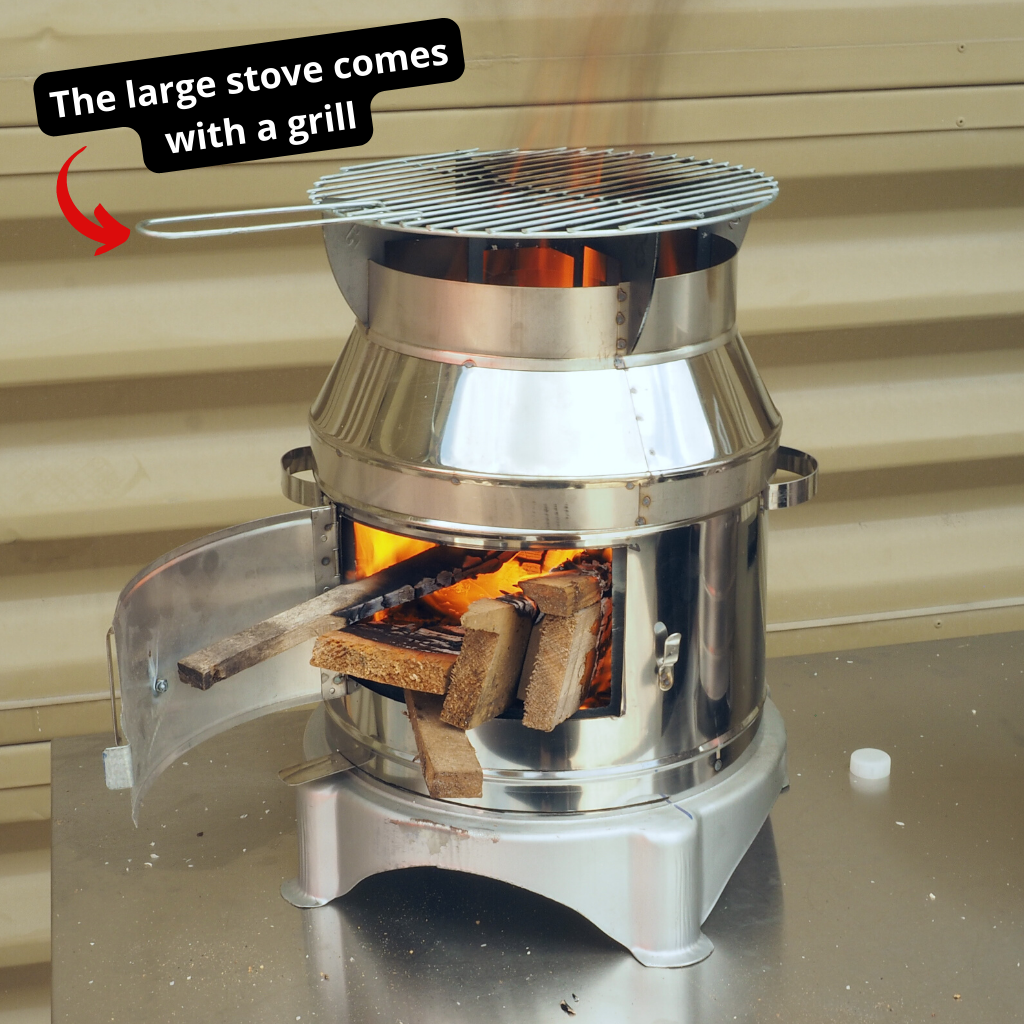 Vortex Rocket Stove - Base Camp (Large) | Off-Grid Cooking | Survival | Prepper StoveCamping | RV |