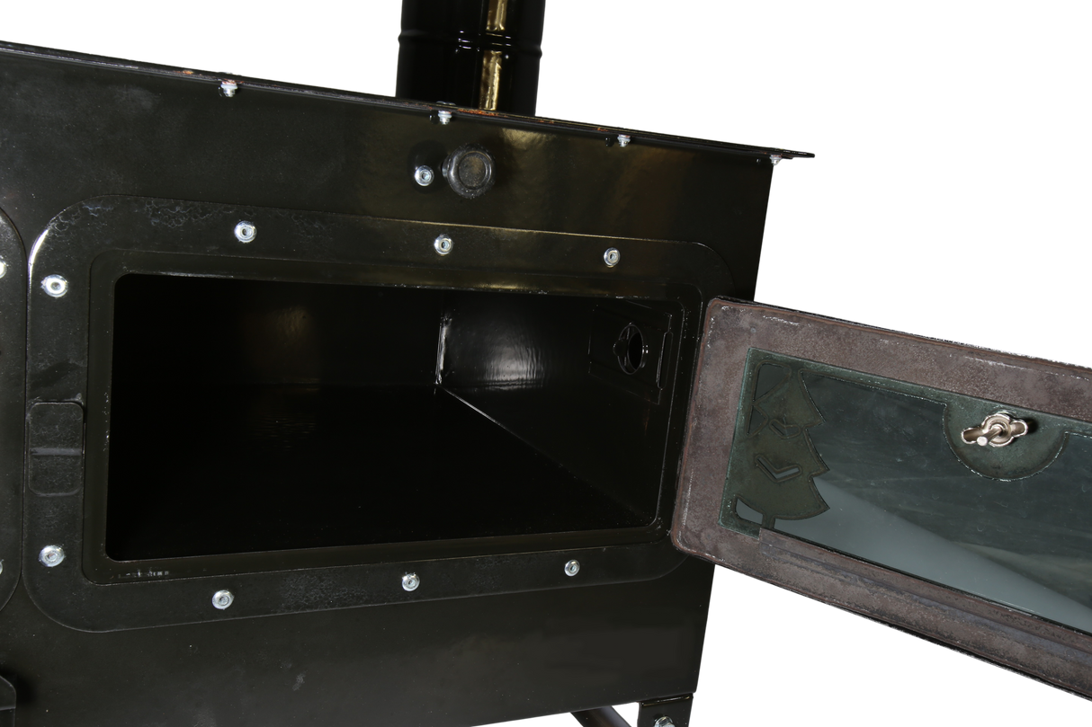 Trailblazer Wood Cookstove from Stonehouse Forge - Outdoor Cooking, Tent Stove, Small Homes, Wall Tents