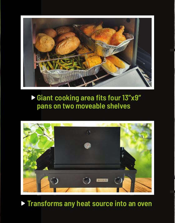 Pop-On-Top Camping Oven - Turn Any Heat Source Into a Full Baking Oven!