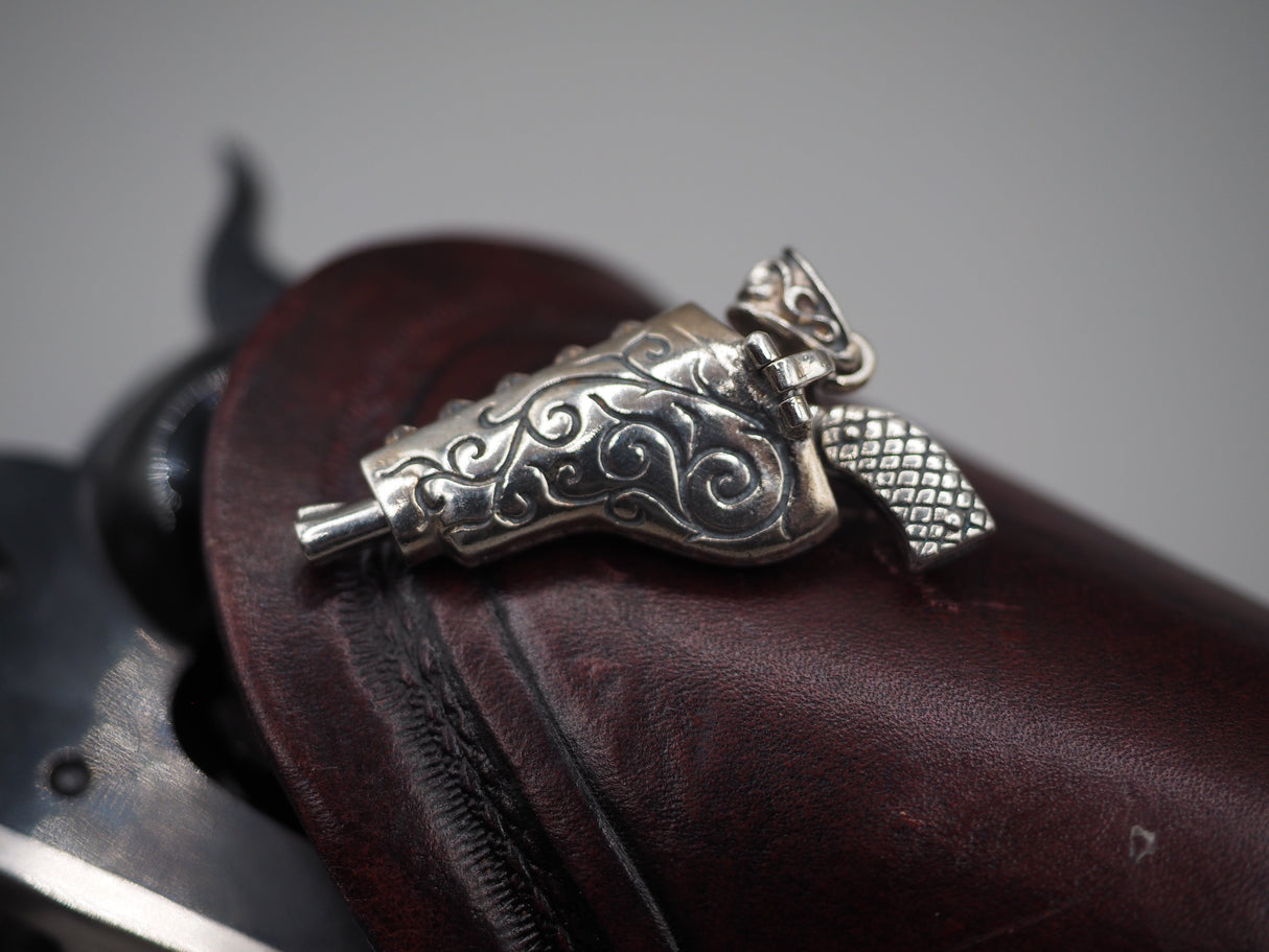 Holstered Gun Necklace Pendent