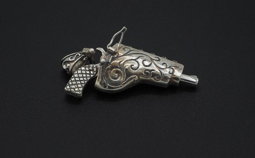 Holstered Gun Necklace Pendent
