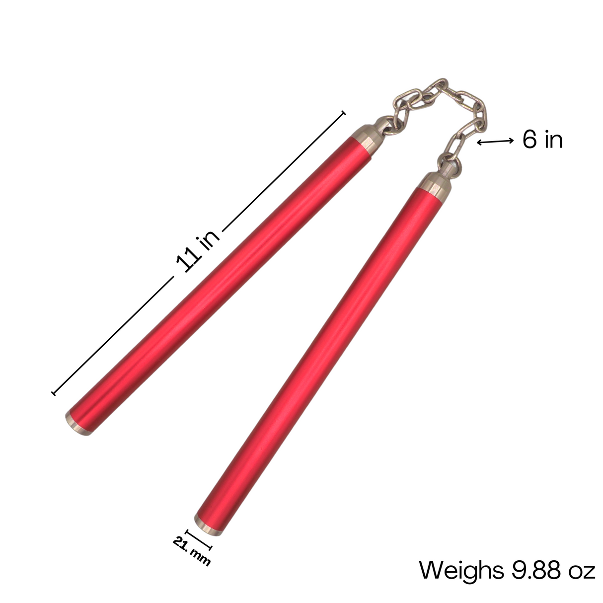 Red Metal Nunchaku