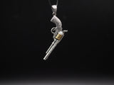Engraved Pendent Black Powder Gun Necklace