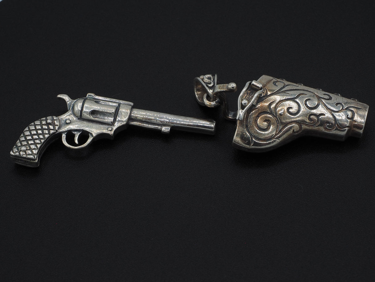 Holstered Gun Necklace Pendent