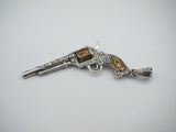 Engraved Pendent Black Powder Gun Necklace