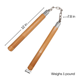 Natural Wood Octagon Nunchaku