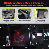 Trailblazer Wood Cookstove  from Stonehouse Forge - Outdoor Cooking, Tent Stove, Small Homes, Wall Tents
