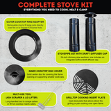 Trailblazer Wood Cookstove  from Stonehouse Forge - Outdoor Cooking, Tent Stove, Small Homes, Wall Tents