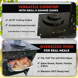 Trailblazer Wood Cookstove  from Stonehouse Forge - Outdoor Cooking, Tent Stove, Small Homes, Wall Tents