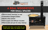 Trailblazer Wood Cookstove  from Stonehouse Forge - Outdoor Cooking, Tent Stove, Small Homes, Wall Tents