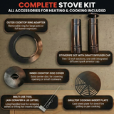Trailblazer Wood Cookstove  from Stonehouse Forge - Outdoor Cooking, Tent Stove, Small Homes, Wall Tents