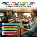 Pop-On-Top Camping Oven - Turn Any Heat Source Into a Full Baking Oven!